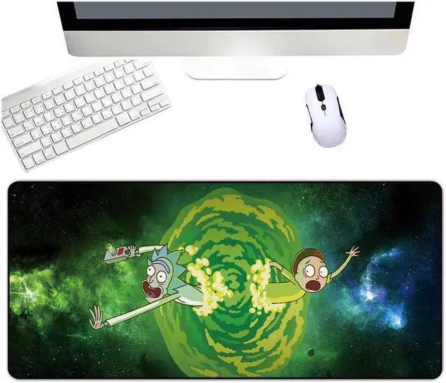 Alt view image 2 of 6 - 800x300MM Large Mouse Pad Anti-slip Natural Rubber Gaming Mousepad Rick And Morty with Locking Edge Gamer Keyboard Mat XL For PC Computer Laptop Desktop