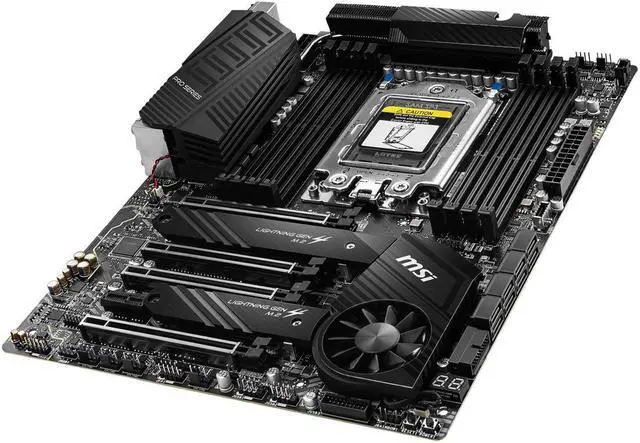 Alt view image 3 of 7 - MSI PRO TRX40 PRO 10G sTRX4 AMD TRX40 SATA 6Gb/s ATX AMD Motherboard