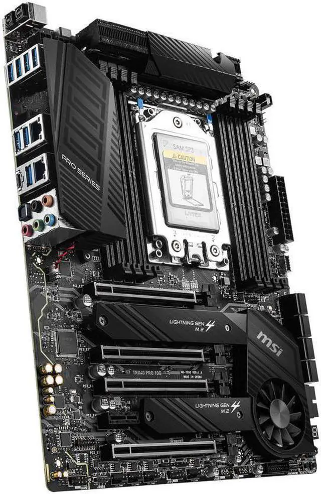 Alt view image 4 of 7 - MSI PRO TRX40 PRO 10G sTRX4 AMD TRX40 SATA 6Gb/s ATX AMD Motherboard