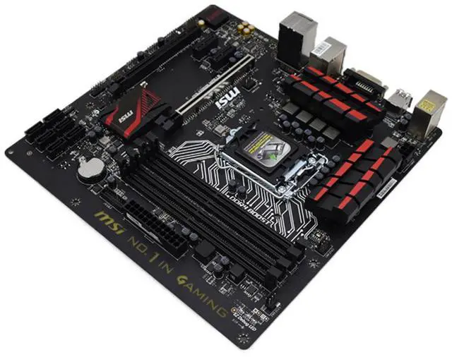 Alt view image 3 of 5 - MSI B150M NIGHT ELF Desktop LGA1151 Intel H150 SATA III DDR4 Micro ATX Intel Motherboard