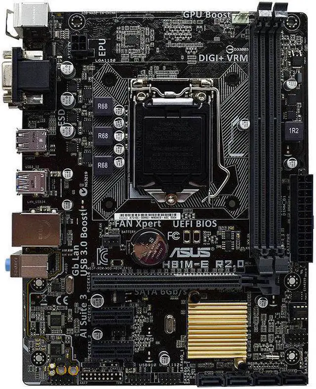 Main image of ASUS H81M-E R2.0 motherboard Socket LGA 1150 DDR3 H81 SATA3 USB3.0 Desktop Motherboard