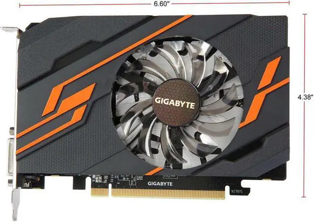 Alt view image 6 of 6 - GIGABYTE GeForce GT 1030 OC GDDR5 DirectX 12 GV-N1030OC-2GI 2GB 64-Bit PCI Express 3.0 x16 Video Card