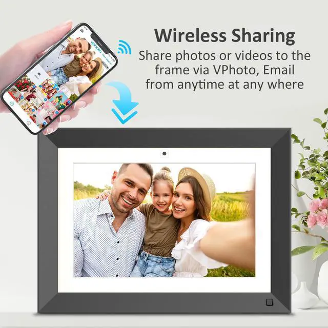 Alt view image 2 of 7 - FULLJA WiFi Digital Picture Frame – 10 inch Video Calling Device with IPS Touch Screen FHD Display – Smart Video Call on Your Digital Photo Frame Via App
