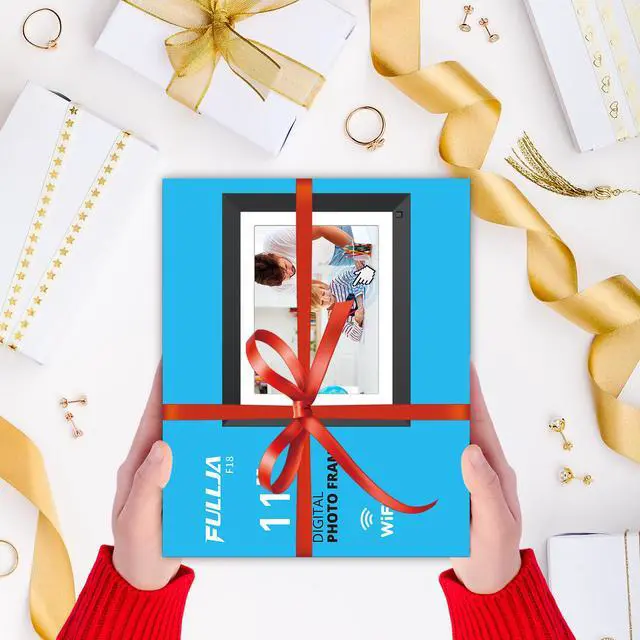 Alt view image 2 of 7 - FULLJA 11 Inch WiFi Digital Picture Frame with IPS Touch Screen, FHD Display 16GB Storage, Electronic Cloud Wifi Digital Frames Share Photos/Videos Via Email APP Remotely, Support Video Music