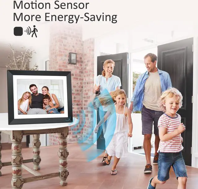 Alt view image 7 of 7 - FULLJA 11 Inch WiFi Digital Picture Frame with IPS Touch Screen, FHD Display 16GB Storage, Electronic Cloud Wifi Digital Frames Share Photos/Videos Via Email APP Remotely, Support Video Music