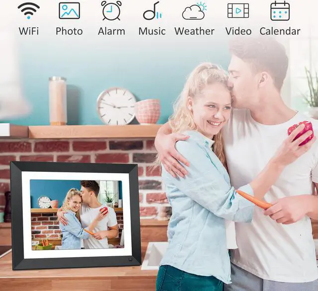Alt view image 3 of 7 - FULLJA 11 Inch WiFi Digital Picture Frame with IPS Touch Screen, FHD Display 16GB Storage, Electronic Cloud Wifi Digital Frames Share Photos/Videos Via Email APP Remotely, Support Video Music
