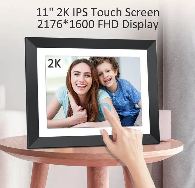 Alt view image 6 of 7 - FULLJA 11 Inch WiFi Digital Picture Frame with IPS Touch Screen, FHD Display 16GB Storage, Electronic Cloud Wifi Digital Frames Share Photos/Videos Via Email APP Remotely, Support Video Music