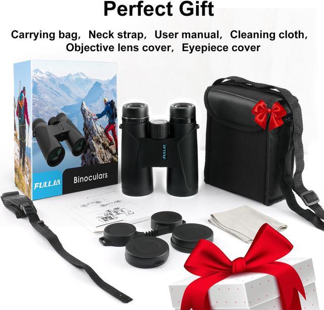 Alt view image 6 of 6 - FULLJA 12x42 HD Compact Binoculars for Adults, High Power Easy Focus Binoculars with Clear BAK4 Prism FMC Lens Low Light Vision, Binoculars Waterproof for Travel, Bird Watching, Hunting Outdoor Sports