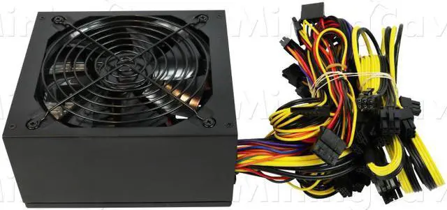 Alt view image 6 of 8 - 1600W Mining Power Supply Direct 6 PIN to Riser for 6 GPU