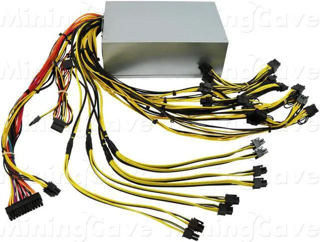 Alt view image 4 of 7 - MiningCave GPU Mining Power Supply 2000W Direct 6 PIN to Riser for 8 GPU