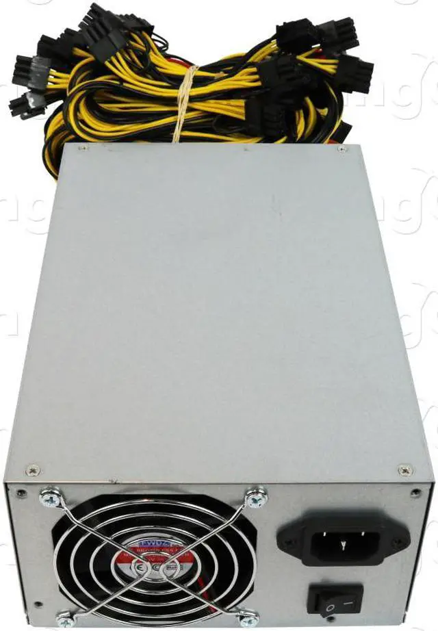 Alt view image 7 of 7 - MiningCave GPU Mining Power Supply 2000W Direct 6 PIN to Riser for 8 GPU