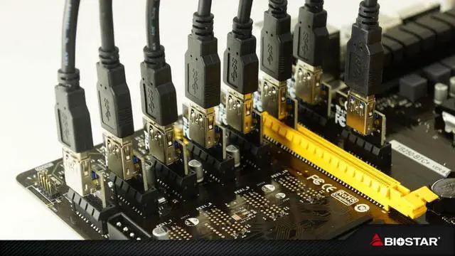 Alt view image 4 of 5 - BIOSTAR TB250-BTC+ PRO LGA 1151 Intel B250  8 GPU