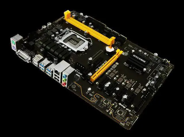 Alt view image 3 of 5 - BIOSTAR TB250-BTC+ PRO LGA 1151 Intel B250  8 GPU