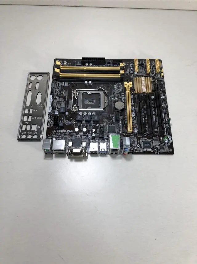 Alt view image 7 of 7 - Asus Q87M-E Socket LGA1150 Q87 MicroATX Motherboard with I/O Shield & SATA