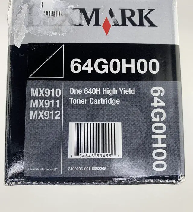 Alt view image 5 of 13 - Lexmark High Yield Toner Cartridge (32 500 Yield) 64G0H00
