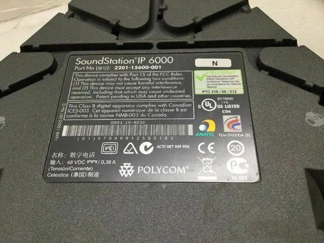 Alt view image 6 of 6 - Polycom SoundStation IP6000 Conference VoIP Phone 2201-15600-001