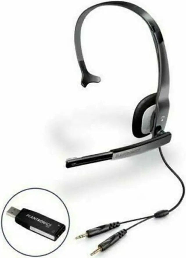 Alt view image 2 of 6 - Plantronics Audio 610 Mono Black 76805-04 USB Connector Single Ear Headphone/Headset