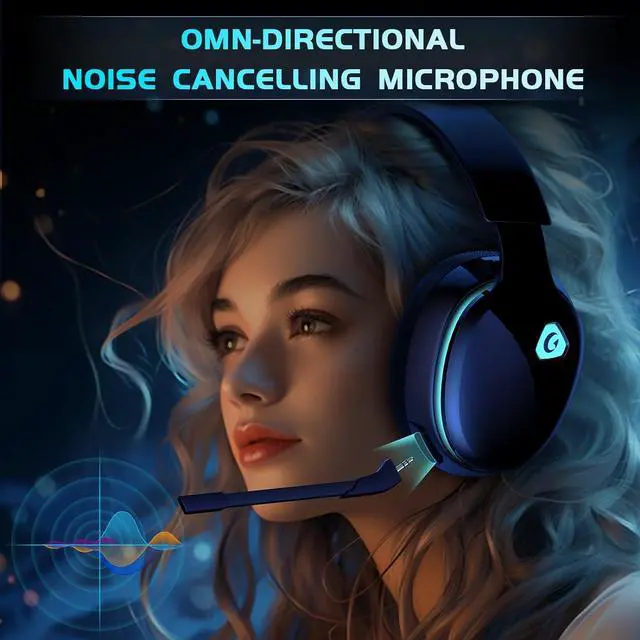 Alt view image 4 of 7 - Gtheos 2.4GHz Wireless Gaming Headphones for PC, PS4, PS5, Mac, Nintendo Switch, Bluetooth 5.2 Headset with Detachable Noise Canceling Microphone, Stereo Sound, 3.5mm Wired Mode for Xbox Series