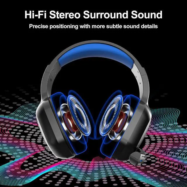 Alt view image 2 of 7 - IMYB A36 Gaming Headset with Microphone for Pc, Xbox One Series X/s, Ps4, Ps5, Switch, Stereo Wired Noise Cancelling Over-Ear Headphones with Mic for Computer, Laptop, Mac, Nintendo, Gamer (Blue)