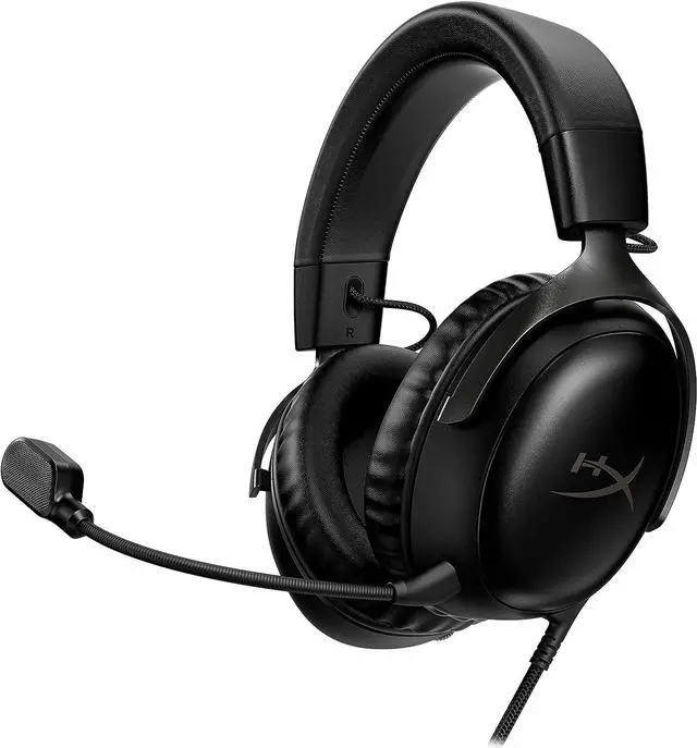 Main image of HyperX Cloud III  Wired Gaming Headset, PC, PS5, Xbox Series X|S, Angled 53mm Drivers, DTS, Memory Foam, Durable Frame, Ultra-Clear 10mm Mic, USB-C, USB-A, 3.5mm  Black