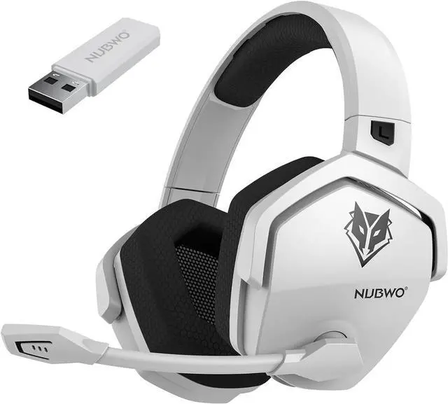 Main image of G06 Dual Wireless Gaming Headset with Microphone for PS5, PS4, PC, Mobile, Switch: 2.4GHz Wireless + Bluetooth - 100 Hr Battery - 50mm Drivers - White