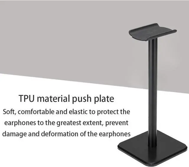 Alt view image 6 of 7 - Headphone Stand, Universal Aluminum Metal Holder for AirPods Max, HyperX Cloud II, Xbox One, , Sennheiser, Sony, Bose, Beats PC Gaming Headset Display &Wireless Headphones (Black)