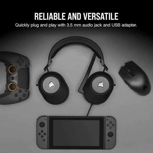 Alt view image 6 of 7 - HS65 SURROUND Gaming Headset (Leatherette Memory Foam Ear Pads, Dolby Audio 7.1 Surround Sound on PC and Mac, SonarWorks SoundID Technology, Multi-Platform Compatibility) Carbon