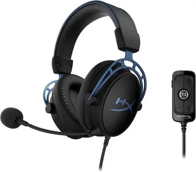 Alt view image 6 of 7 - HyperX Cloud Alpha S - PC Gaming Headset, 7.1 Surround Sound, Adjustable Bass, Dual Chamber Drivers, Chat Mixer, Breathable Leatherette, Memory Foam, and Noise Cancelling Microphone - Blue