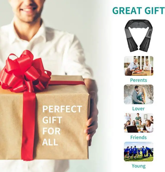 Alt view image 6 of 7 - Shiatsu Neck and Back Massager with Soothing Heat,  Electric Deep Tissue 3D Kneading Massage Pillow for Shoulder, Leg, Body Muscle Pain Relief, Home, Office, and Car Use