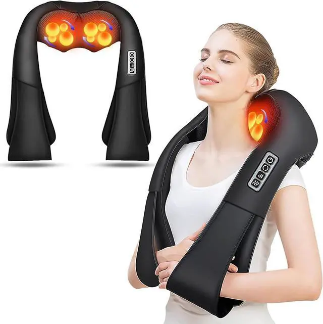 Main image of Shiatsu Back and Neck Massager, Heating to Relieve Deep Tissue Pain, 3D Kneading Massage to Relieve Legs, Foot Muscles, Gift for Mom Dad Men Women