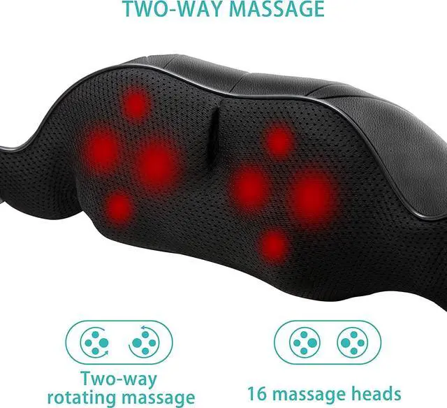 Alt view image 4 of 5 - Shiatsu Back and Neck Massager, Heating to Relieve Deep Tissue Pain, 3D Kneading Massage to Relieve Legs, Foot Muscles, Gift for Mom Dad Men Women