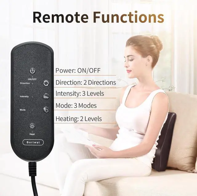 Alt view image 5 of 7 - Back Massager Neck Massager with Heat, Shiatsu Massage Pillow for Pain Relief, Massagers for Neck and Back, Shoulder, Leg, Christmas Gifts for Men Women Mom Dad, Stress Relax at Home Office and Car