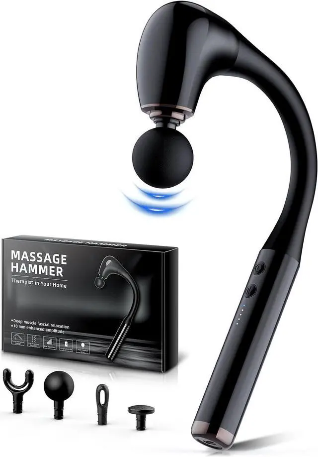 Main image of Massage Gun with Upgraded Extension Handle, 16MM Massage Gun Deep Tissue, Back Massager, Muscles/Neck/Shoulders/Waist/Legs Massager Portable for Pain Relief, 4 Massage Heads  5 Speed Levels