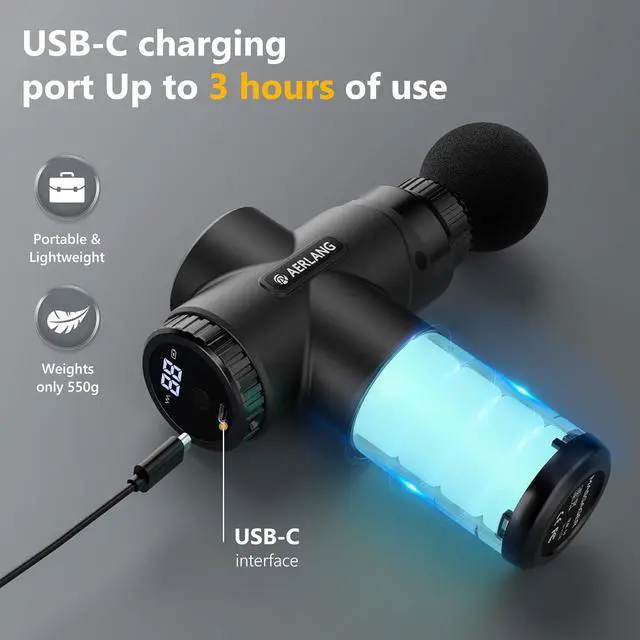 Alt view image 5 of 6 - Mini Massage Gun-BlackMuscle Deep Tissue Massager Gun for Fatigue Relief, Handheld Percussion Massager, Portable Quiet Small Massage Gun Gifts for Men Gifts for Women