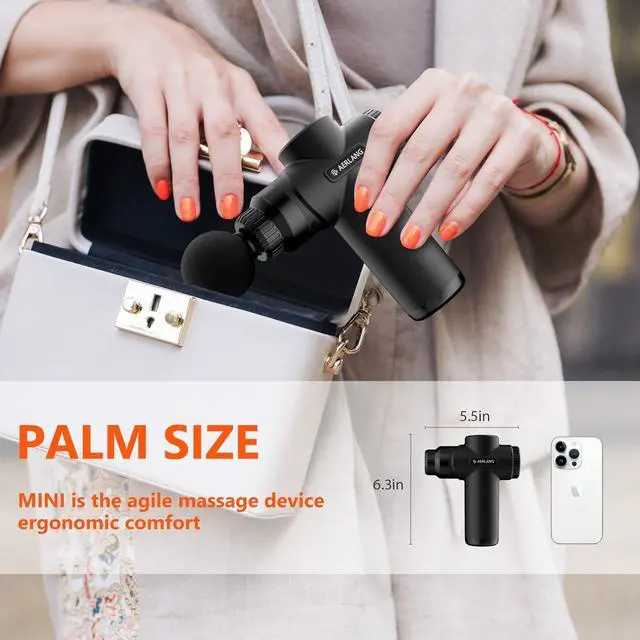 Alt view image 6 of 6 - Mini Massage Gun-BlackMuscle Deep Tissue Massager Gun for Fatigue Relief, Handheld Percussion Massager, Portable Quiet Small Massage Gun Gifts for Men Gifts for Women