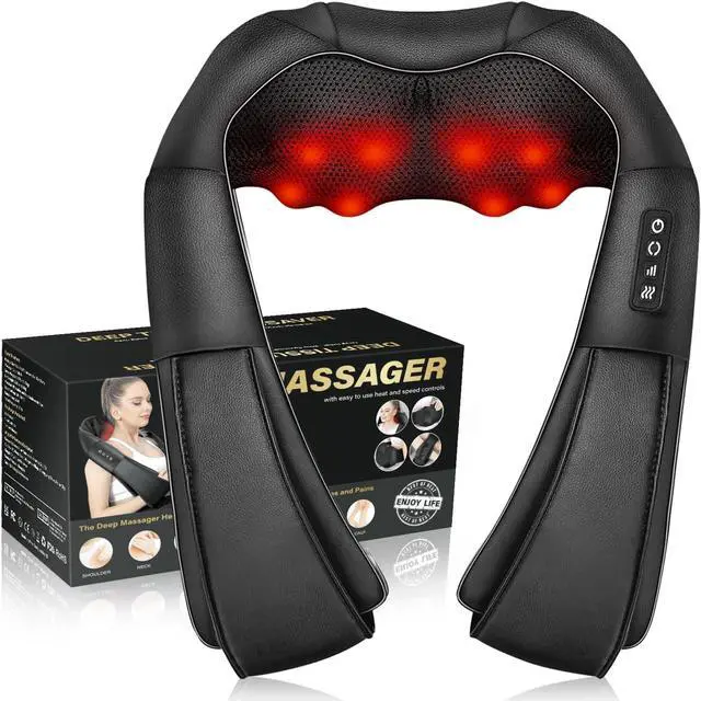 Main image of WERTYI Shiatsu Neck Massager, Electric Neck and Back Massager with Heat, 3D Kneading Massage Pillow for Neck, Back, Shoulder, Muscle Pain Relief, Office  Home  Car Use, Gifts for Dad