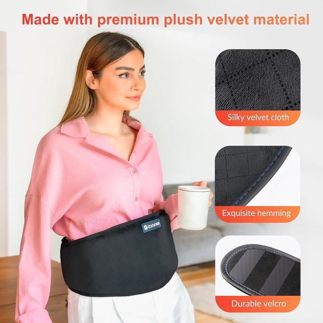Alt view image 5 of 5 - Heating Pad for Back Pain,Heat Belly Wrap Belt with Vibration Massage, Fast Heating Pads with Auto Shut Off, for Lumbar, Abdominal, Leg Cramps Arthritic Pain Relief, Gifts for Men Dad