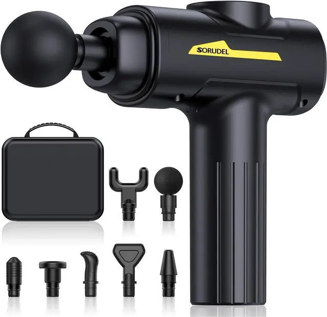 Main image of Massage Gun,Massage Gun Deep Tissue for Pain Relief with 7 Massage Heads  6 Speeds and Carrying Case (Black)