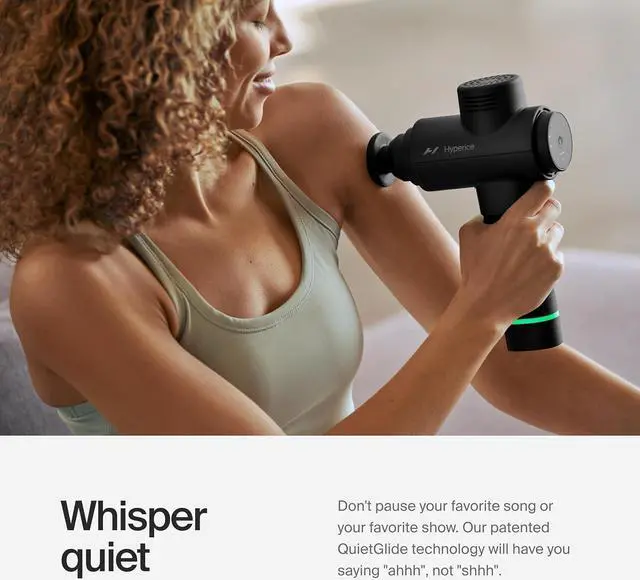 Alt view image 3 of 7 - Hypervolt 2 Percussion Massage Gun - Quiet Glide, 3 Speeds, 5 Heads - Relieves Sore Muscles, FSA/HSA Eligible