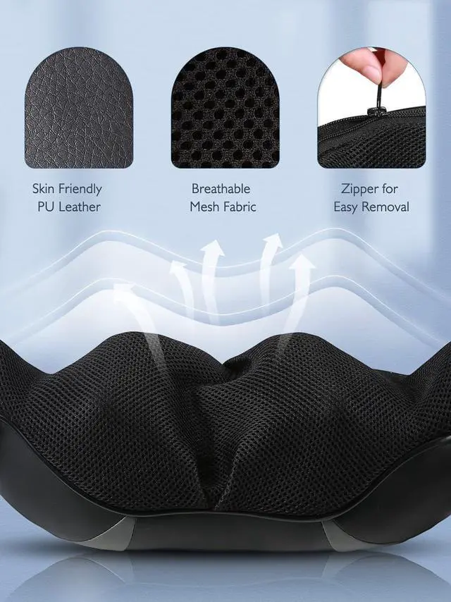 Alt view image 5 of 7 - Back Neck Shoulder Massager with Heat, Shiatsu Electric Deep Tissue 3D Kneading Massagers for Relief on Waist, Leg, Calf, Foot Full Body Muscles, Gift for Men Women Mom Dad