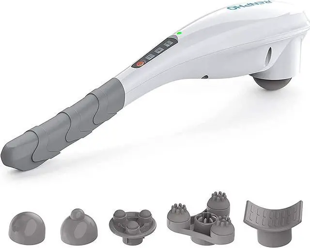 Main image of Rechargeable Hand Held Deep Tissue Massager for Muscles, Back, Foot, Neck, Shoulder, Leg, Calf Cordless Electric Percussion Body Massage, White