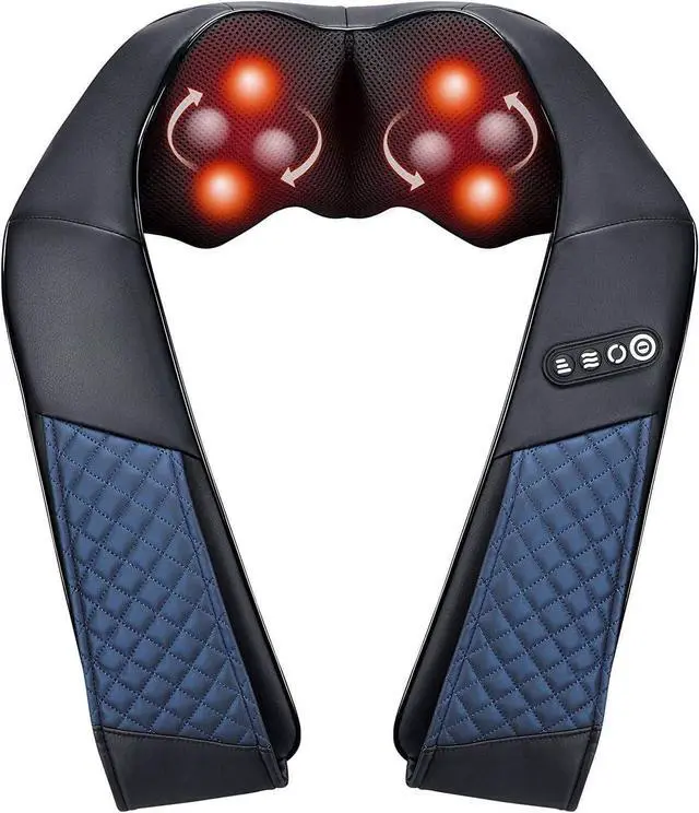 Main image of Neck and Shoulder Massager with Heat Shiatsu Back Massage Pillow with 3D Deep Tissue Kneading for Foot, Legs, Body Muscle - Use at Home, Office  Car