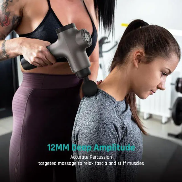 Alt view image 4 of 6 - Massage Gun, Massage Gun Deep Tissue for Athletes, Professional Muscle Percussion Massage Gun, Massager Gun for Shoulder Leg Back Body Pain Relief, Quiet Portable Sport Massager, Gifts for Him