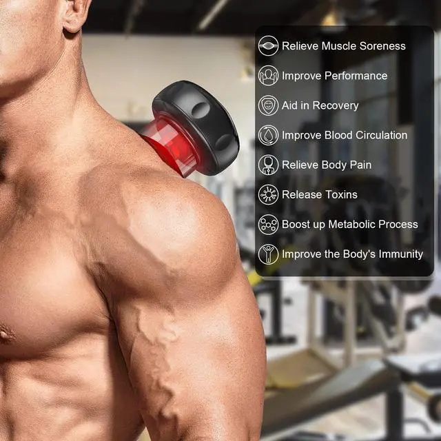 Alt view image 3 of 6 - 2 Electric Cupping Therapy Set, 4-in-1 Smart Cupping Therapy Massager with Red Light Therapy, Gua Sha Massage Tool, Relieves Neck Shoulder Back Aches Muscle Soreness, Improves Blood Circulation