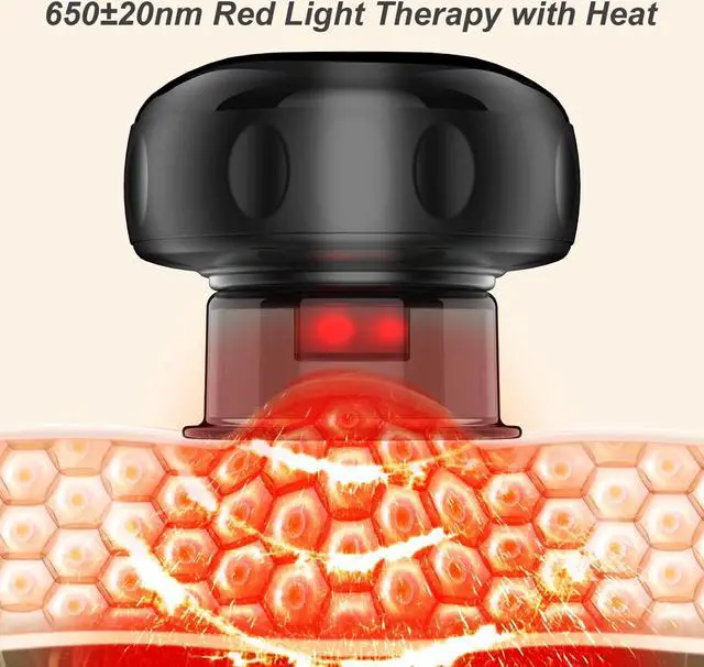 Alt view image 6 of 6 - 2 Electric Cupping Therapy Set, 4-in-1 Smart Cupping Therapy Massager with Red Light Therapy, Gua Sha Massage Tool, Relieves Neck Shoulder Back Aches Muscle Soreness, Improves Blood Circulation