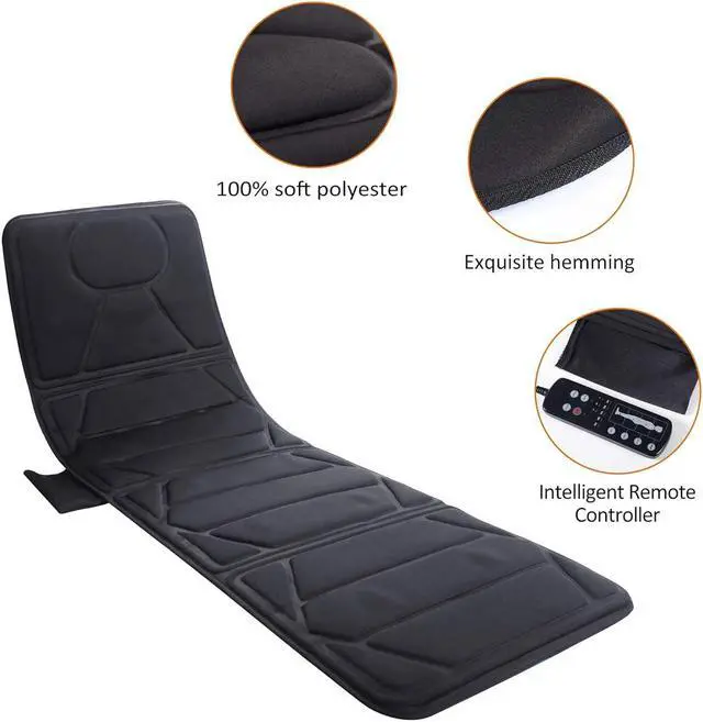 Alt view image 6 of 7 - Snailax Massage Mat with Heat - 10 Motors Vibrating Massage Mattress Pad with 2 Heating Pads for Back, Full Body Massager for Neck and Back,Lumbar Calf Muscle Relaxation