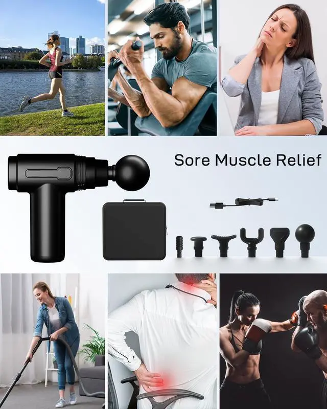 Alt view image 4 of 7 - Massage Gun Mini, Portable Mini Massage&Gun with 10 Speeds and Type-C Charging, Mini Massage&Gun Deep Tissue for Relaxation, Muscle&Massager&for Pain Relief, Mom Birthday Gifts