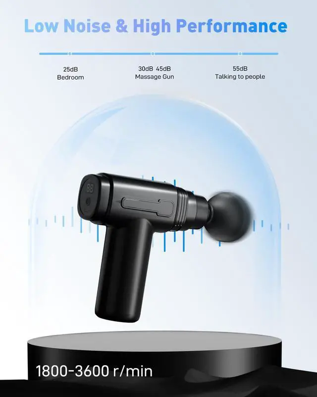 Alt view image 6 of 7 - Massage Gun Mini, Portable Mini Massage&Gun with 10 Speeds and Type-C Charging, Mini Massage&Gun Deep Tissue for Relaxation, Muscle&Massager&for Pain Relief, Mom Birthday Gifts