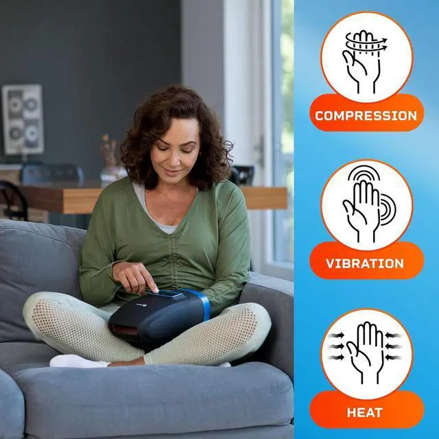 Alt view image 4 of 7 - LifePro Hand Massager for Arthritis, Carpal Tunnel and Stiff Joints - Hand, Wrist  Finger Massager with Heat  Compression - Arthritis Pain Relief for Hands, Pressure Point Therapy Massager Gifts