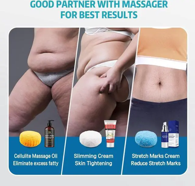 Alt view image 5 of 7 - Caytraill Cellulite Massager Body Sculpting Machine  Body Sculpting Massager with 6 Washable Pads, Adjustable Speeds  Electric Handheld Massager for Belly, Waist, Legs, Arms, Butt